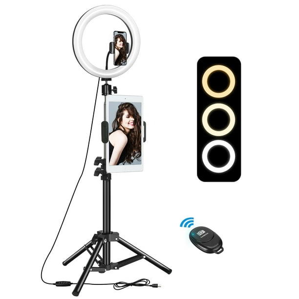 with Tripod Stand Portable Stable and Reliable Dual Lights Dual Ring Light YouTube for Two Mobile Phones Live Stream 